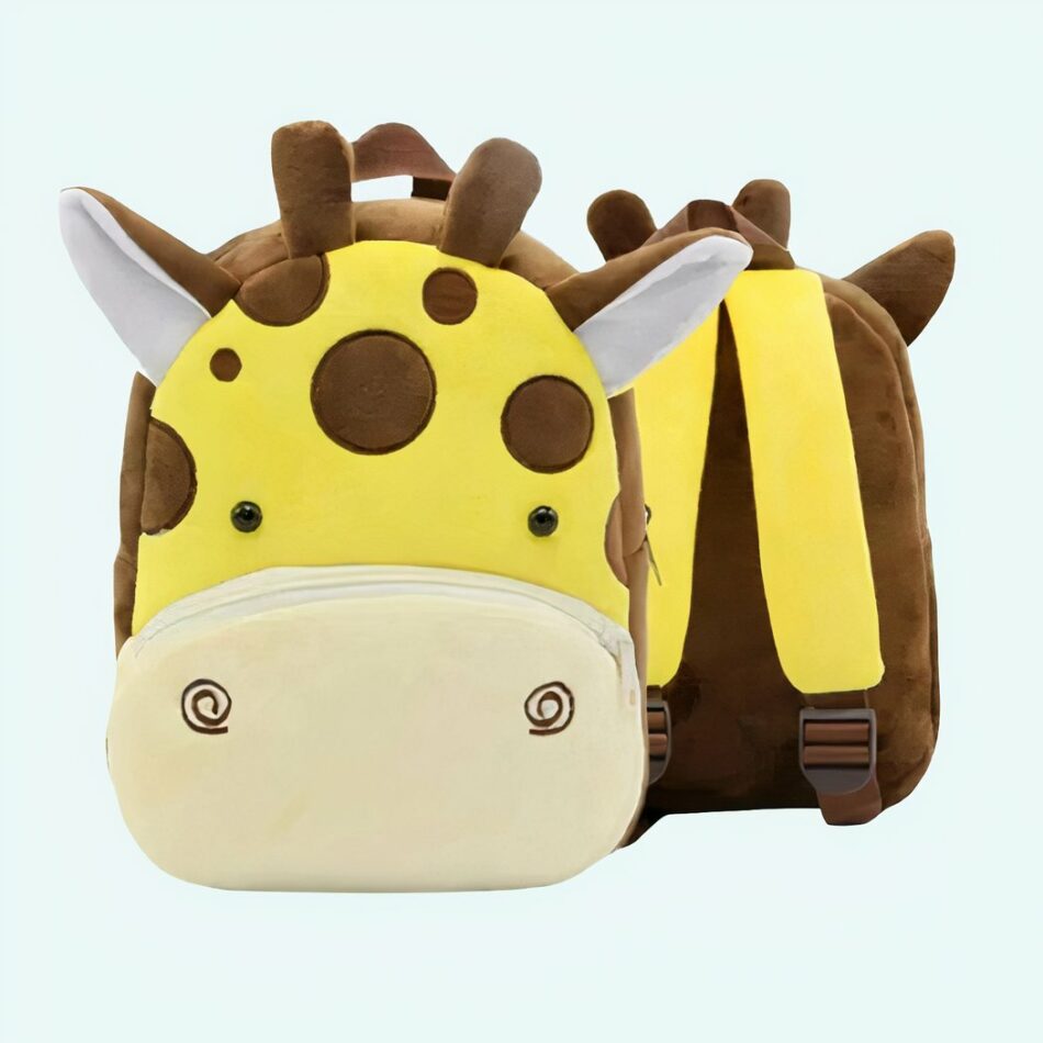 Sac à dos en peluche girafe