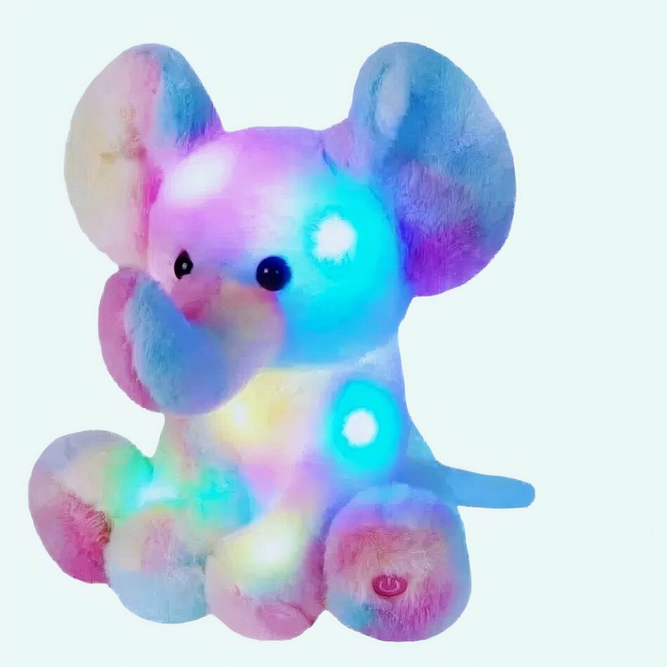 Veilleuse peluche en forme d’éléphant