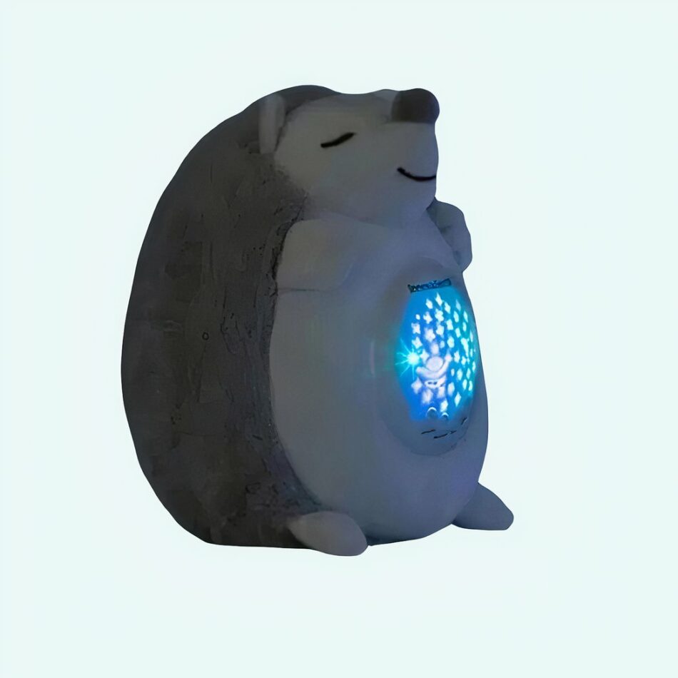 Veilleuse peluche hérisson projecteur ciel étoilé