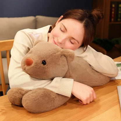 Grande peluche lestée ours brun