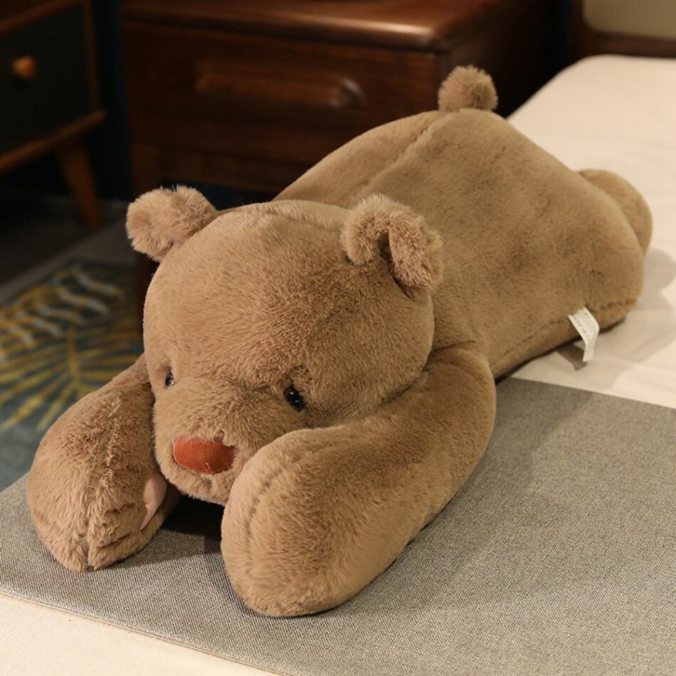 Grande peluche lestée ours brun