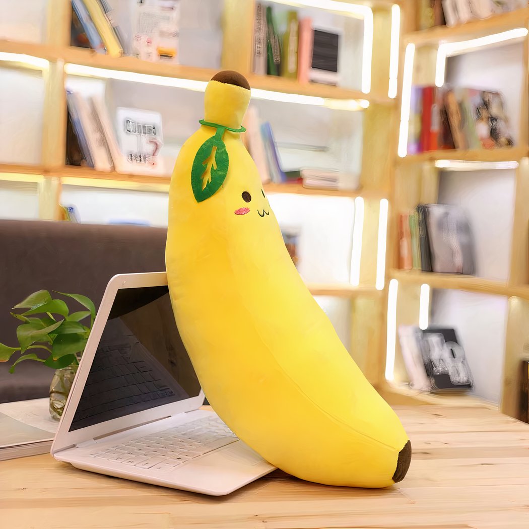 Peluche banane géante