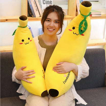 Peluche banane géante