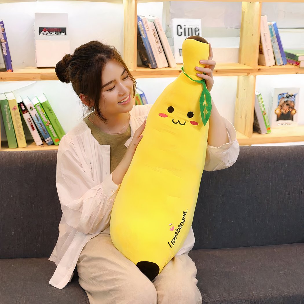 Peluche banane géante