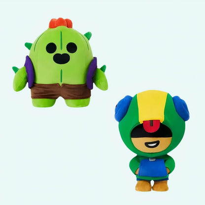 Pack Peluche Brawl Stars Spike et Léon