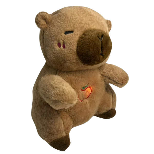 Peluche capybara qui respire avec berceuses intégrées