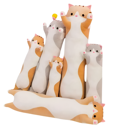Peluche chat oreiller géante