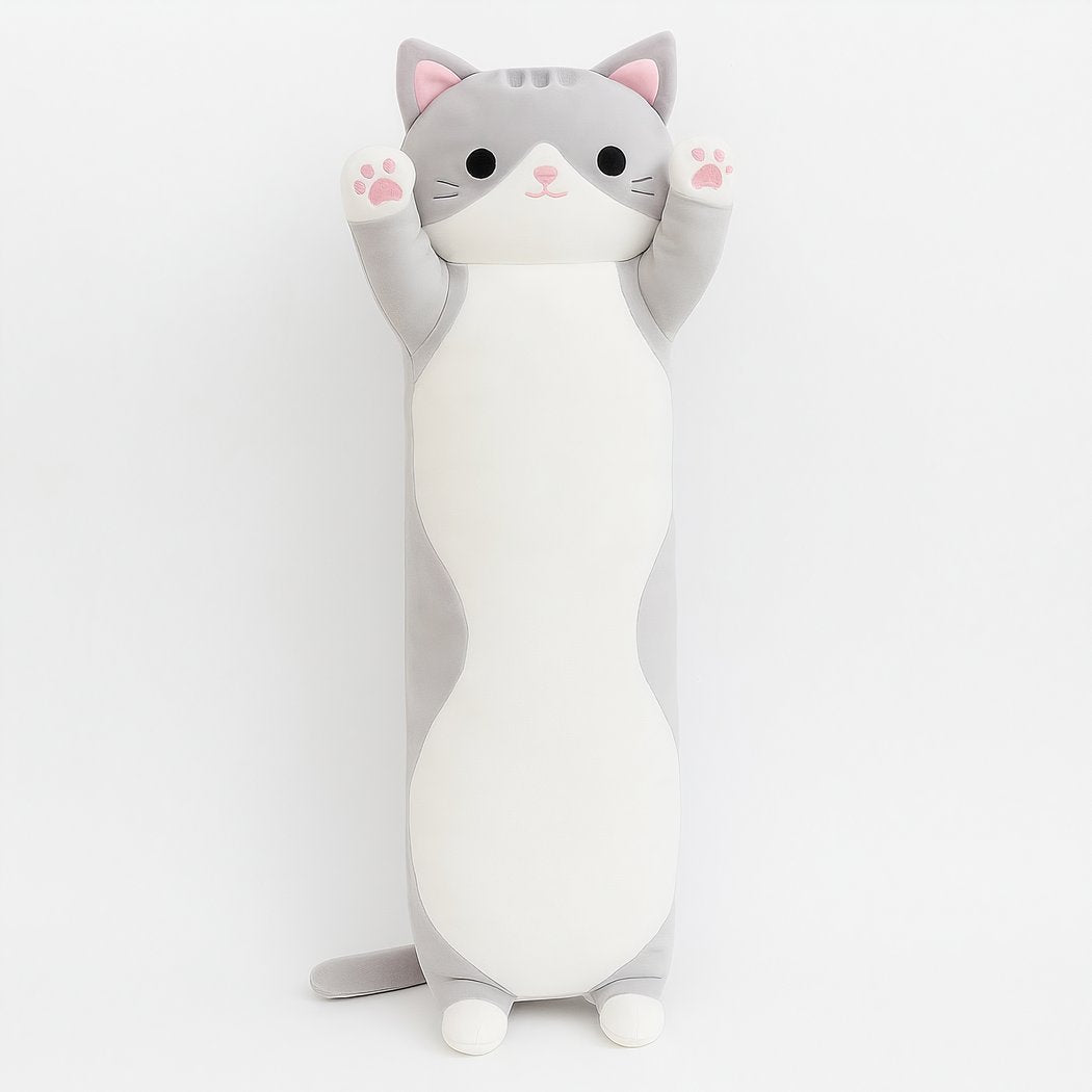 Peluche chat oreiller géante