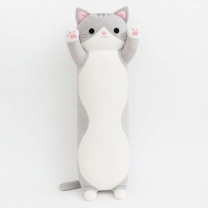 Peluche chat oreiller géante