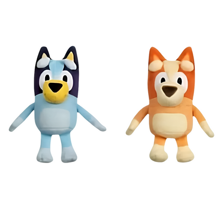 Peluche chien Bluey et Bingo