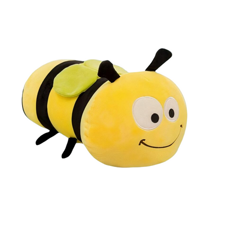 Peluche coussin abeille souriante