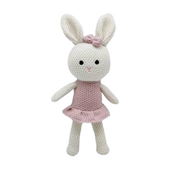 Peluche crochet mademoiselle lapin
