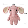 Peluche crochet éléphant rose