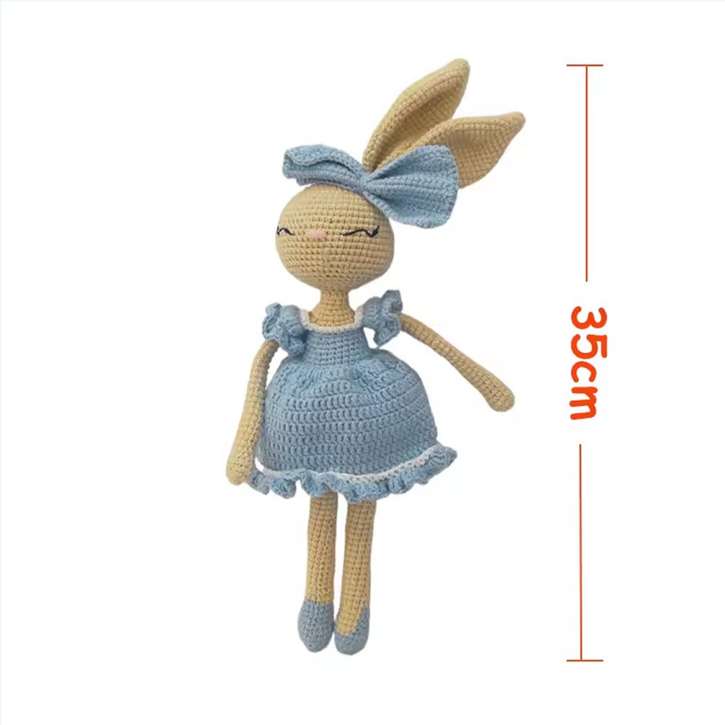 Peluche crochet lapin coquette
