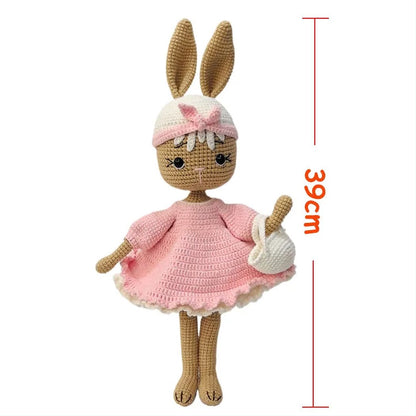 Peluche crochet lapin coquette