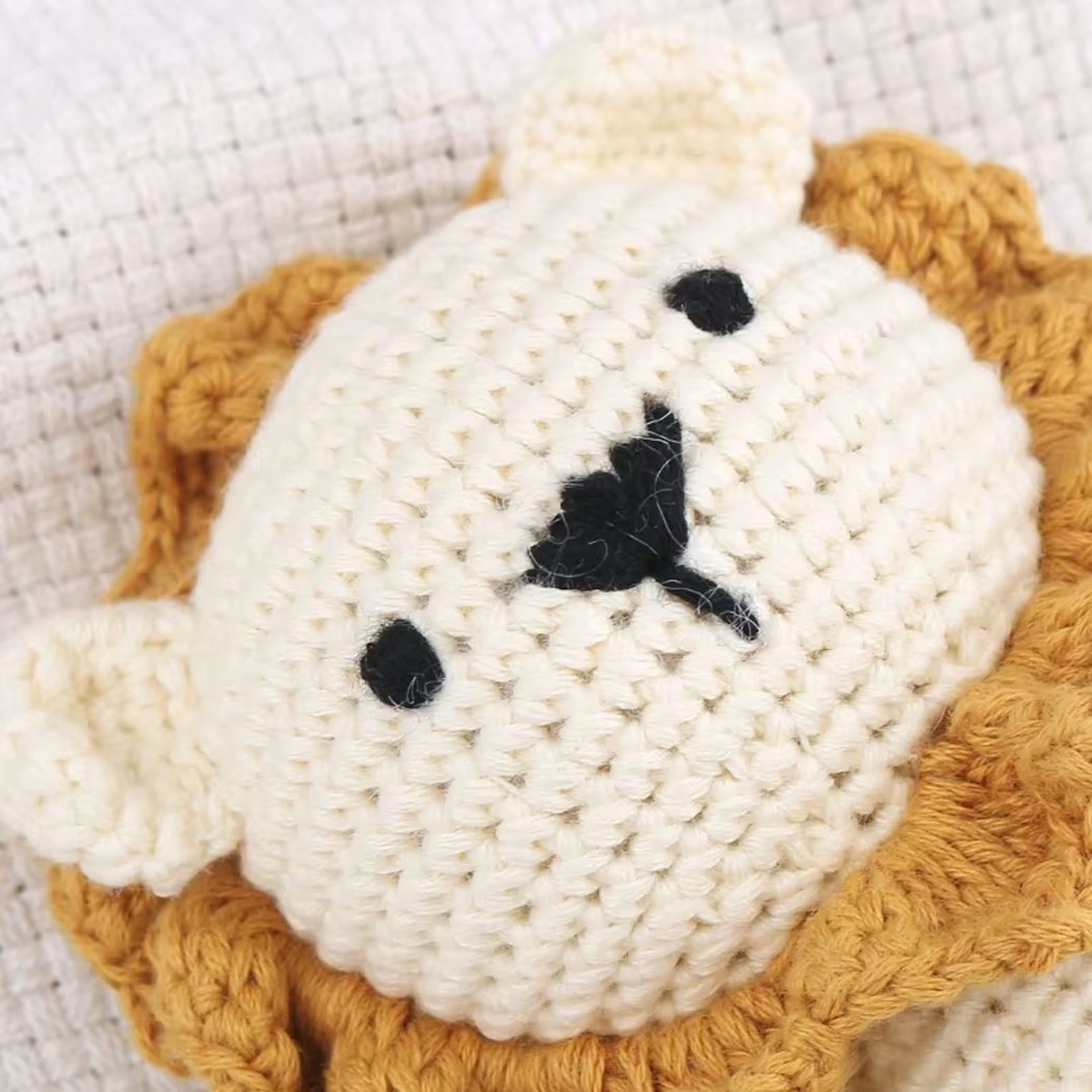Peluche crochet lion
