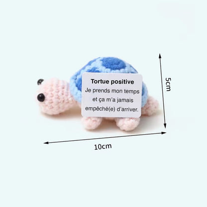 Peluche crochet positive tortue