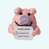 Peluche crochet positive cochon