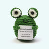 Peluche crochet positive grenouille