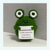 Peluche crochet positive grenouille