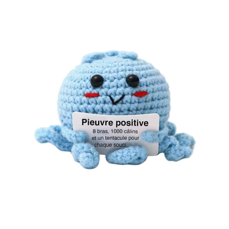 Peluche crochet positive pieuvre