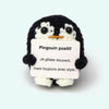 Peluche crochet positive pingouin