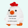 Peluche crochet positive poulet