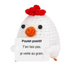 Peluche crochet positive poulet