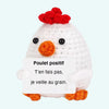 Peluche crochet positive poulet