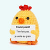 Peluche crochet positive poulet