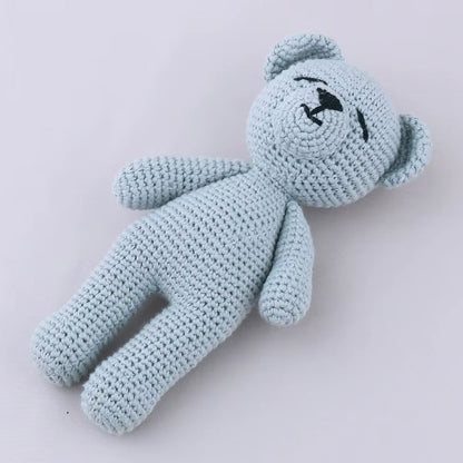 Peluche crochet ours bleu