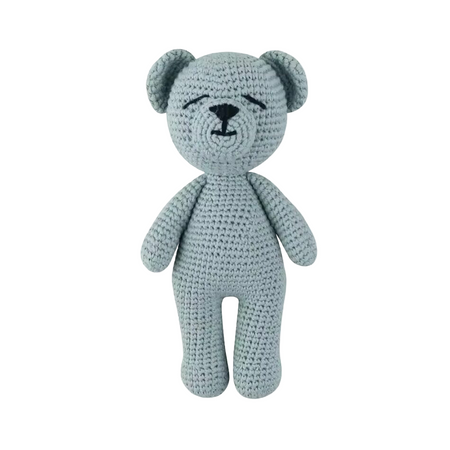 Peluche crochet ours bleu