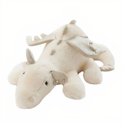Peluche dragon volant blanc