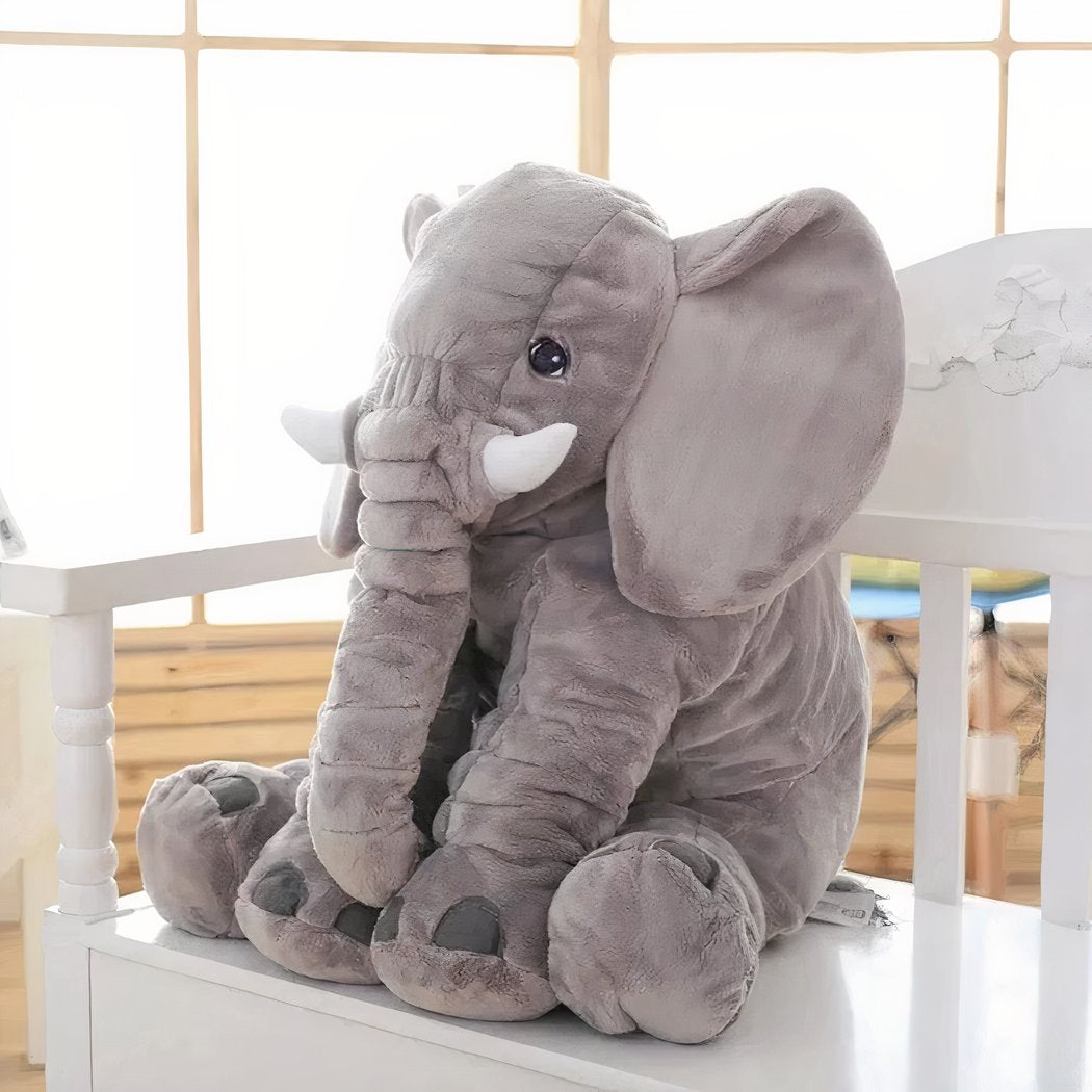 Peluche éléphant oreiller grise