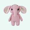 Peluche crochet éléphant rose