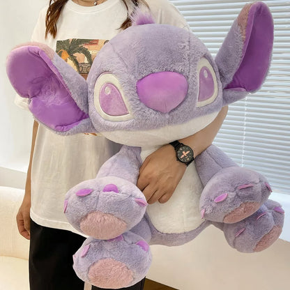 Peluche géante Stitch violet tout doux