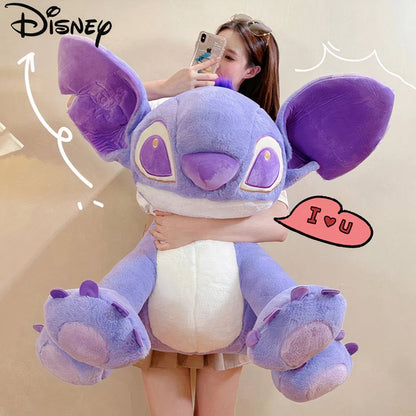 Peluche géante Stitch violet tout doux