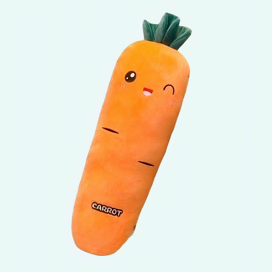 Peluche géante de carotte