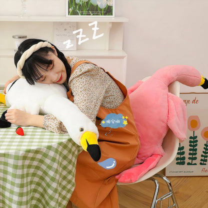 Peluche géante flamant rose ou blanc