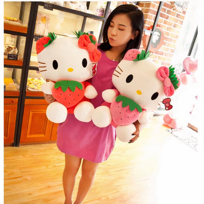 Peluche Hello Kitty fraise Kawaii