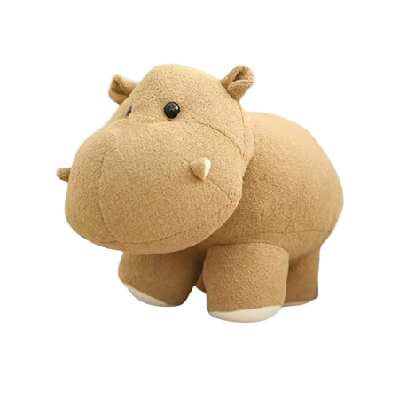 Peluche hippopotame sur quatre pattes