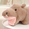 Peluche hippopotame bouche ouverte