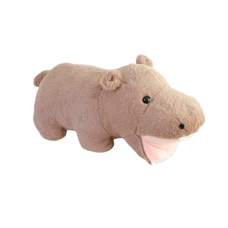 Peluche hippopotame bouche ouverte