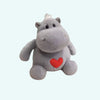 Peluche hippopotame avec un coeur