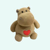 Peluche hippopotame avec un coeur