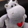 Peluche hippopotame avec un coeur