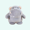 Peluche hippopotame gris en trois tailles