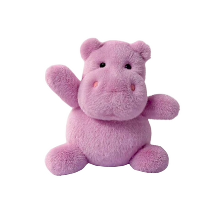 Peluche hippopotame violet mignon