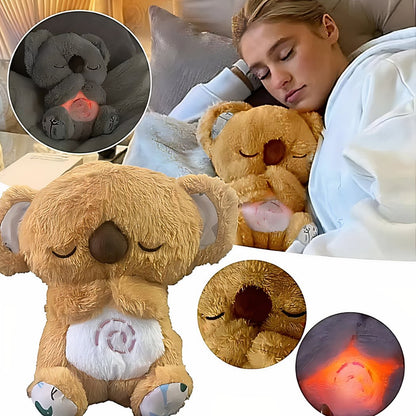 Peluche Koala jaune ou grise qui respire avec musique relaxante