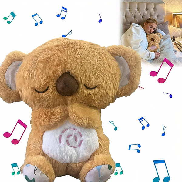 Peluche Koala jaune ou grise qui respire avec musique relaxante